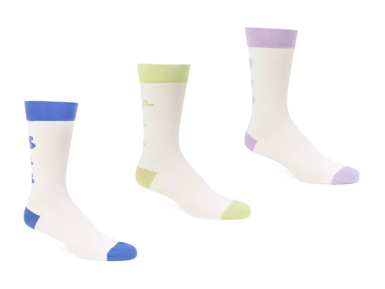 Fluevog Shoes Baz Vog Socks (3-Pack) | 3-Pack Graphic Sock^ Men's