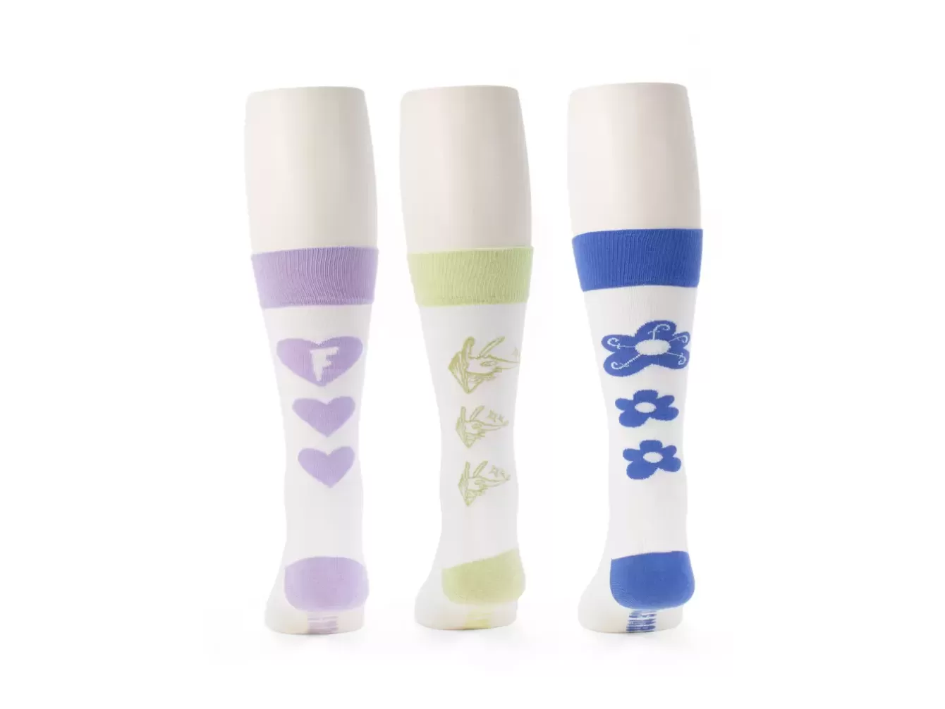Fluevog Shoes Baz Vog Socks (3-Pack) | 3-Pack Graphic Sock^ Women's