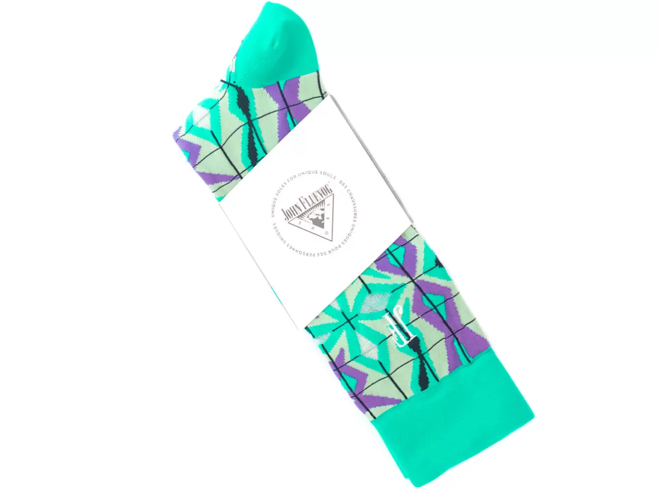 Fluevog Shoes Cerebral Vog Socks | Geometric Knit Sock^ Accessories