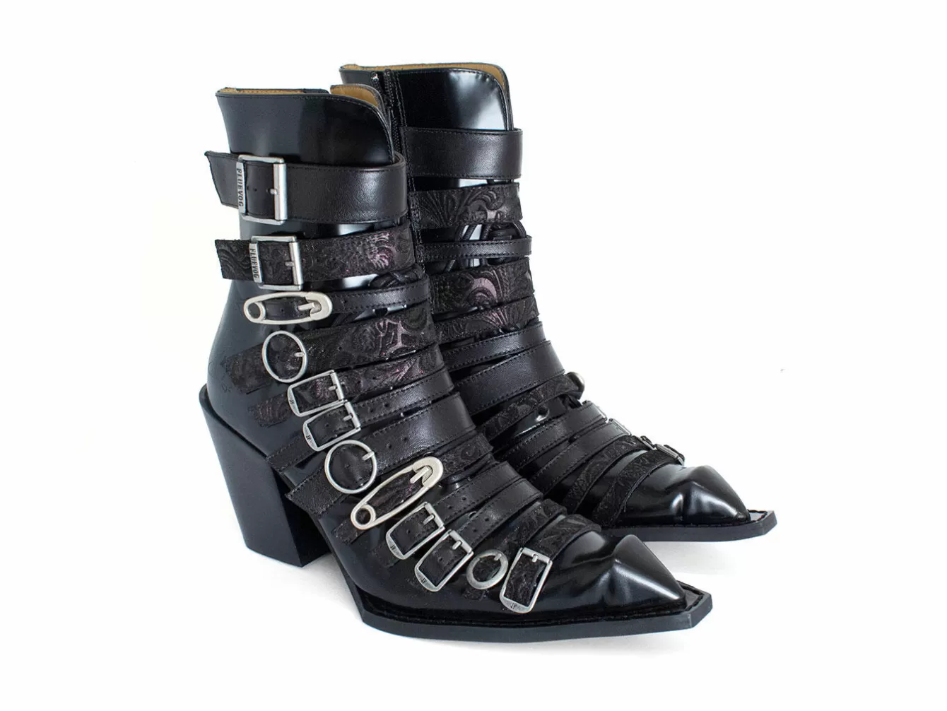 Fluevog Shoes Conceptual Cookie | Zip-Up Ankle Boot With Buckles^ Women's