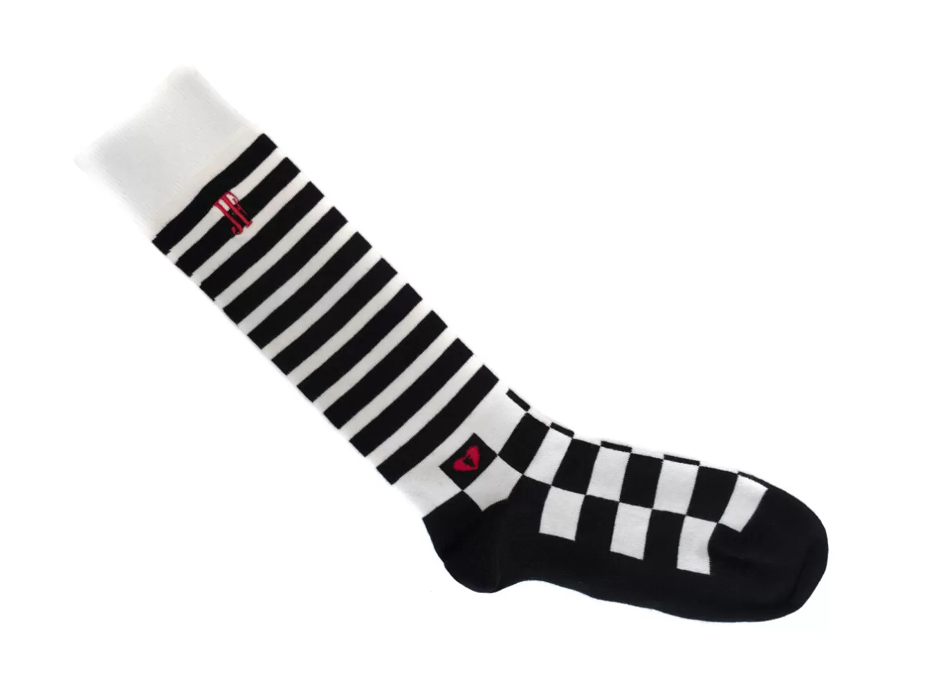 Fluevog Shoes Domino Vog Socks | Striped And Checkered Sock^ Accessories