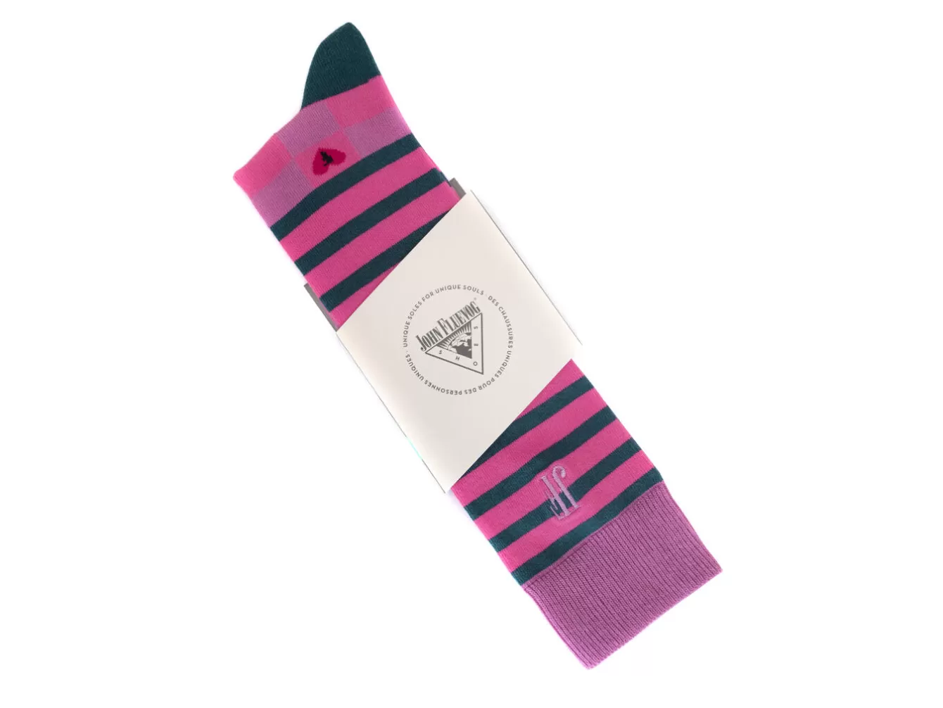 Fluevog Shoes Domino Vog Socks | Striped And Checkered Sock^ Accessories