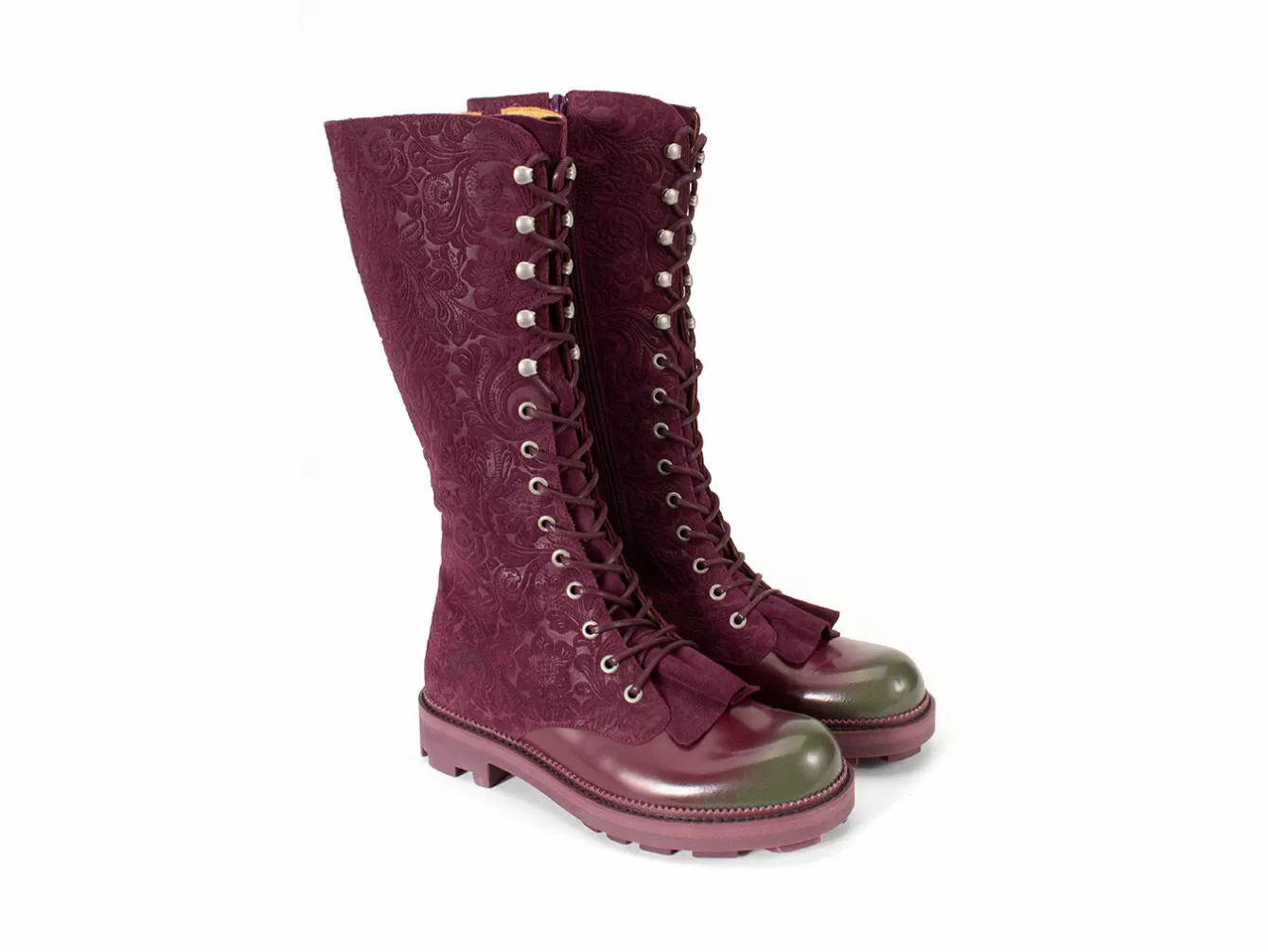 Fluevog Shoes Duffy | Tall Boot With Ruffled Tongue^ Women's