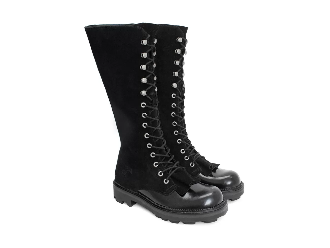 Fluevog Shoes Duffy | Tall Boot With Ruffled Tongue^ Women's