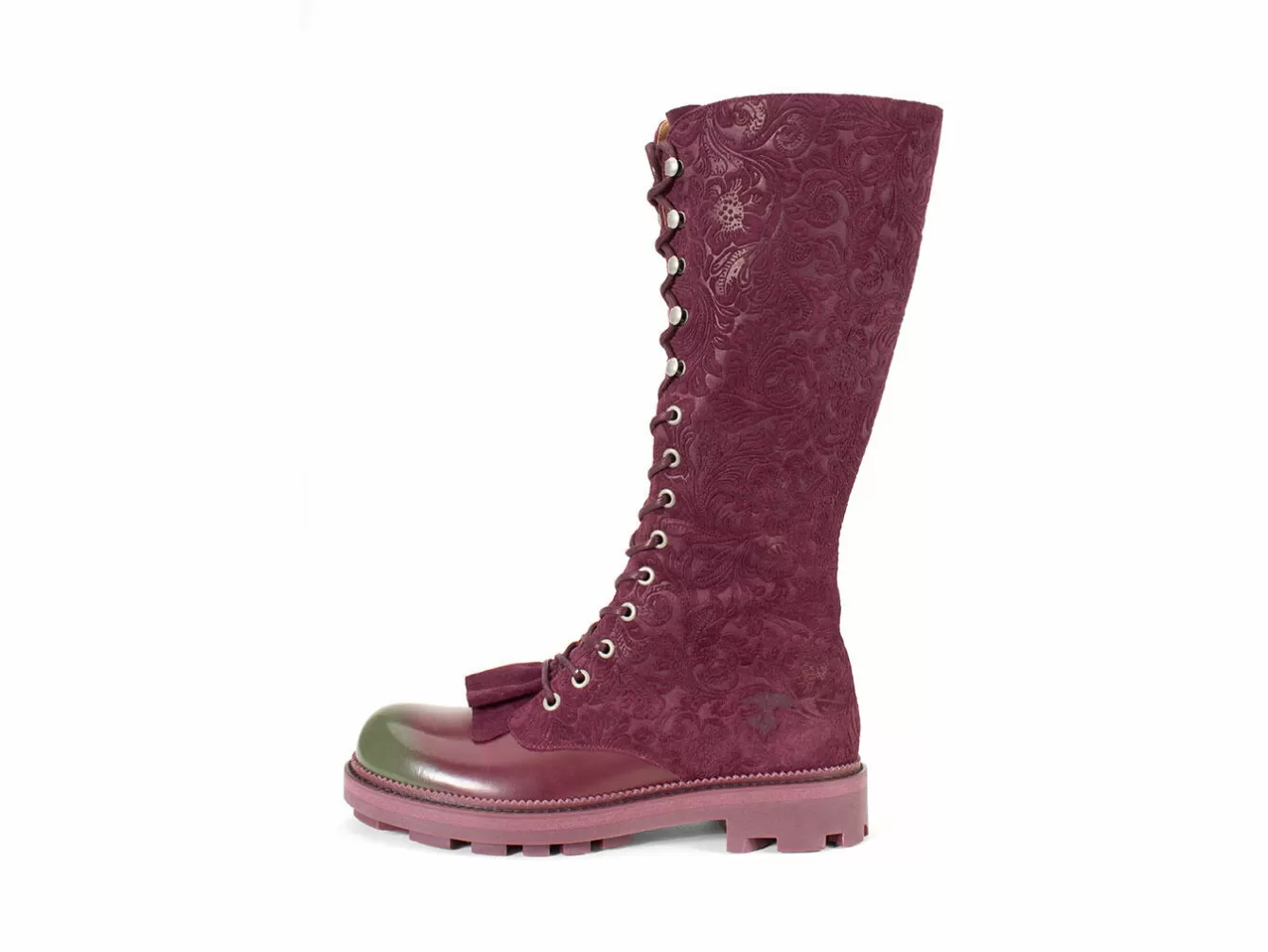 Fluevog Shoes Duffy | Tall Boot With Ruffled Tongue^ Women's