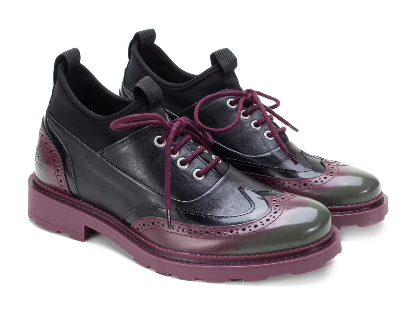Fluevog Shoes Felix | Wingtip Brogue With Neoprene^ Women's