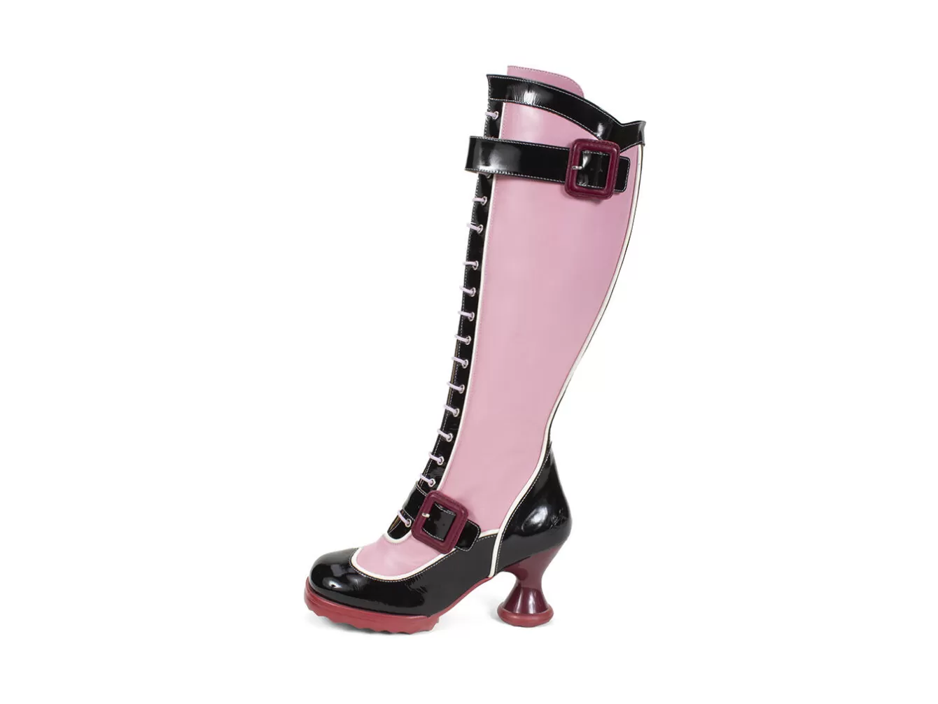 Fluevog Shoes Sugarcandy | Tall Buckle Boot With Zipper^ Women's