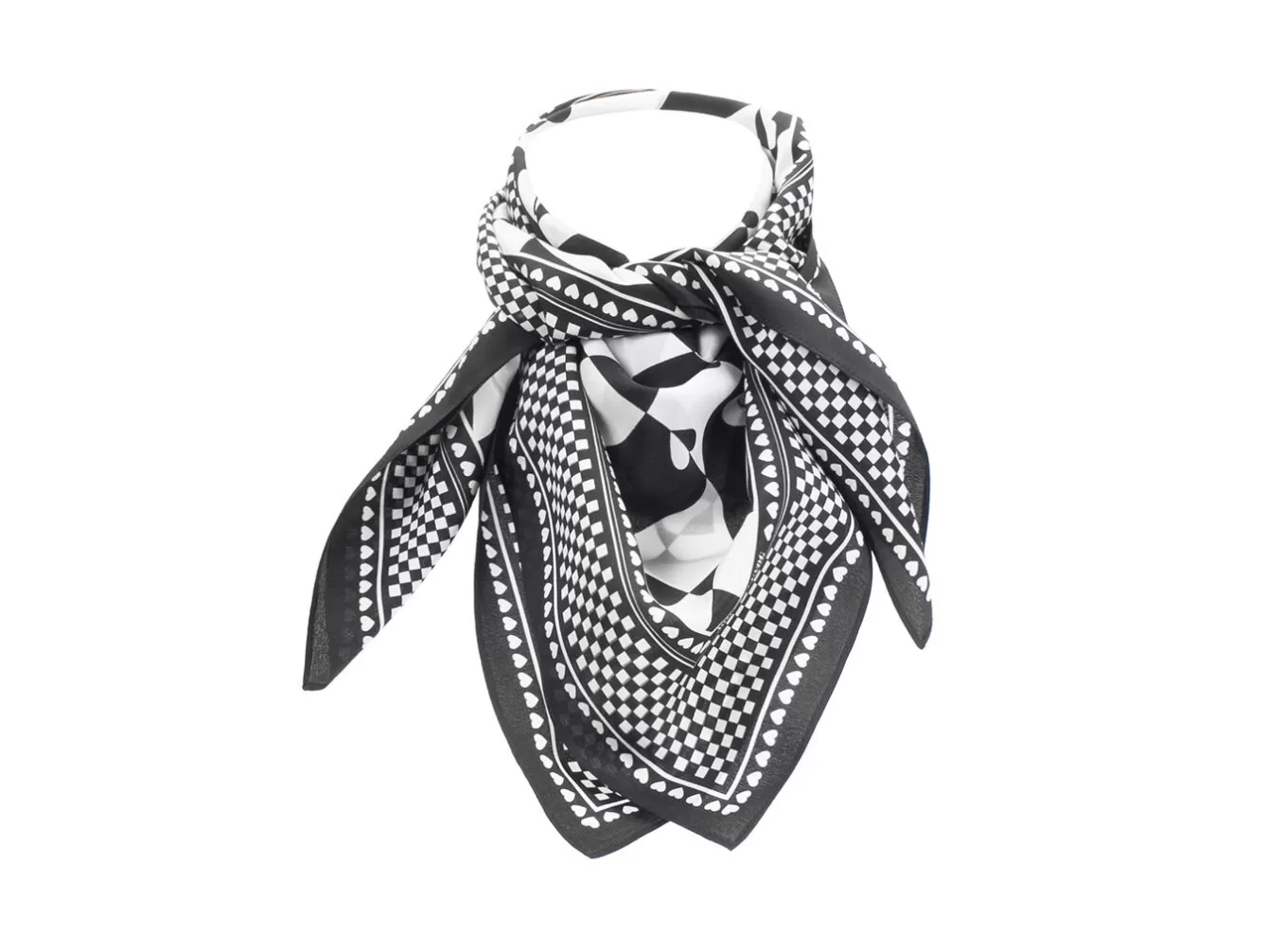 Fluevog Shoes Warped Hearts Scarf | Large Silk Scarf^ Accessories